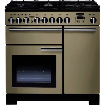 Rangemaster Professional Deluxe 90cm Dual Fuel 97610 Range Cooker in Cream